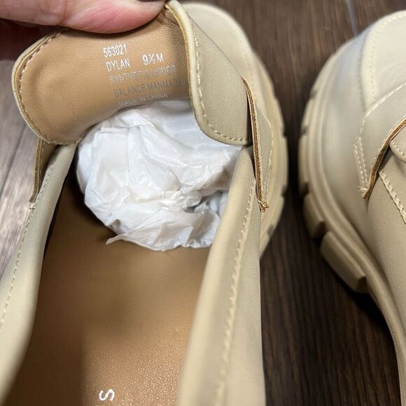 Sincerely Jules Dylan Y2K Chunky Womens Slip On Loafers Beige Size 9.5 - Picture 6 of 6